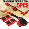 Duty Furniture Lifter Transport Tool Furniture Mover Set 4 Move Roller 1 Wheel Bar for Lifting Moving Furniture Helper Easy Handling