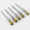 3Pcs Coppers Iron Rotating Brushes 2.35mm Arbor Size Multi Functional Design For Accuracy Grinding Tasks