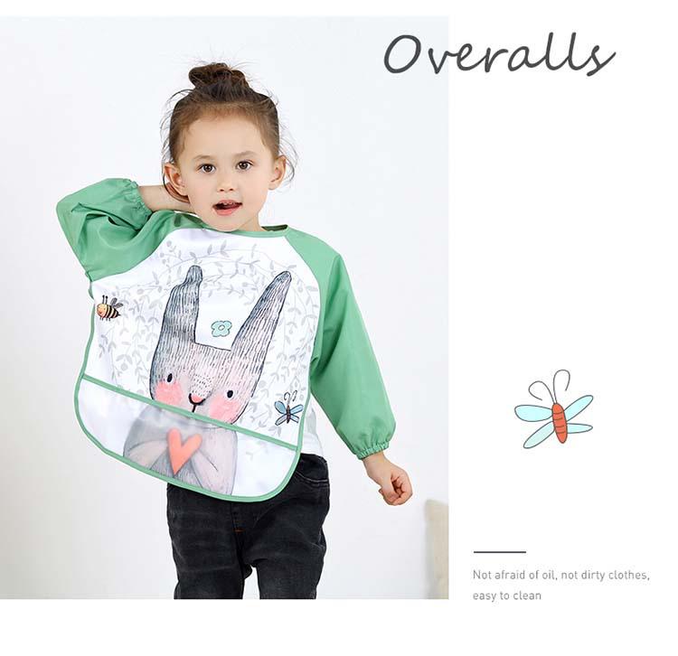Children's Waterproof Long-Sleeve Smock for Autumn/Winter - Stain-Resistant Bib for Kindergarten Painting