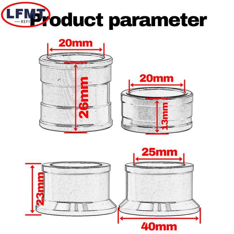 Motorcycle CNC Front Rear Wheel Hub Spacer Fork Bushing For Honda CR125R CR250R CRF250R CRF250X CRF450R CRF450X CRF 125 250 450