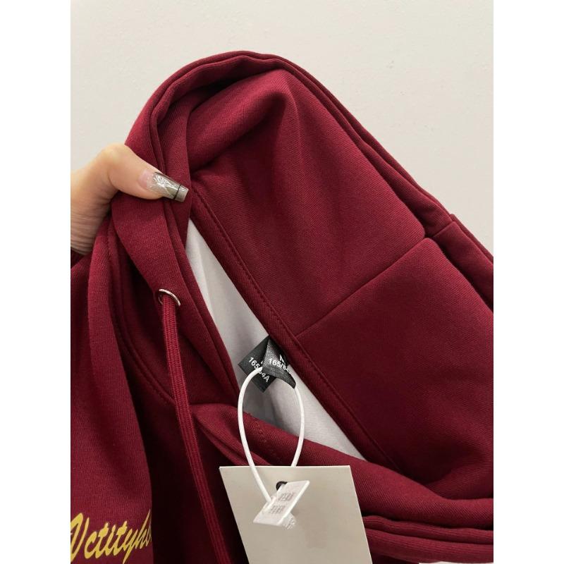 Autumn and Winter Round Neck Plus Size Loose Women's Couples Wear Padded Long Sleeve Pullover