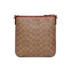 New COACH Kitt Coated Canvas With Refined Calfskin Shoulder Bag, Crossbody Bag Small Women's Cinnamon & Monogram Brown CC533-B4NQ4