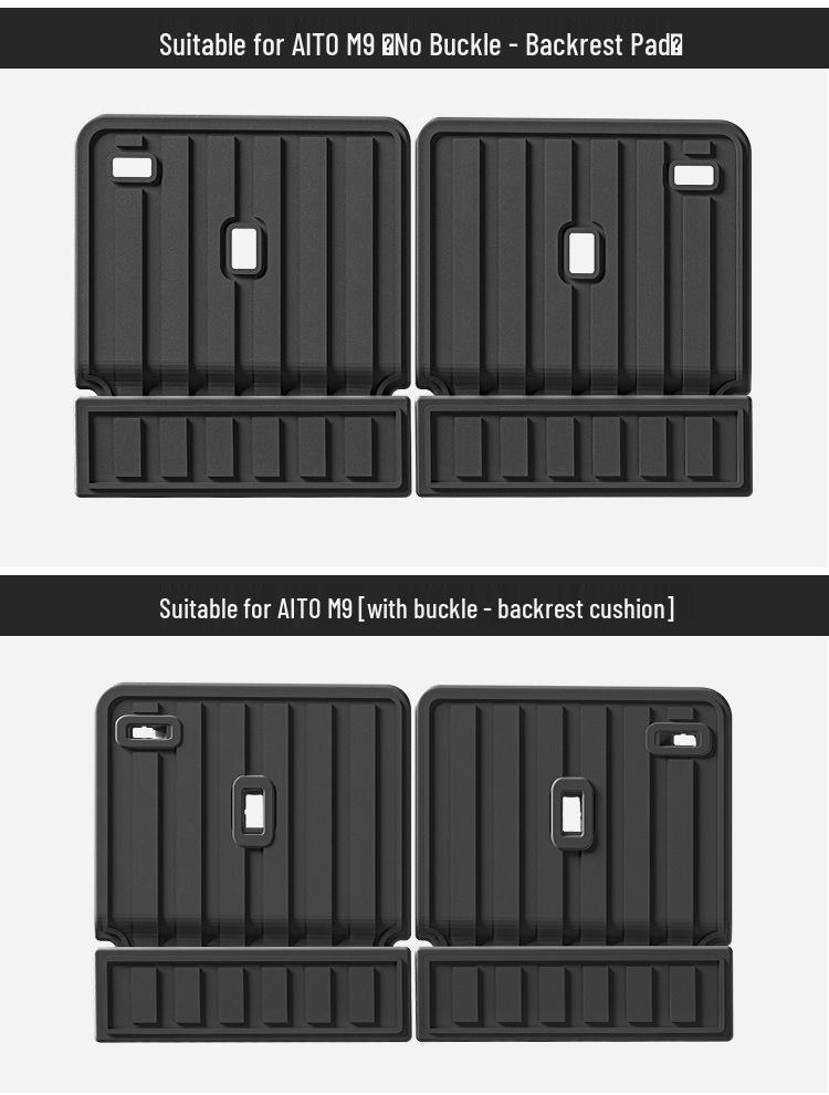 Экологичный набор автомобильных ковриков из ТПЭ для AITO M9 2024-2025: Оранжевые коврики на пол, спинку сиденья и в багажник