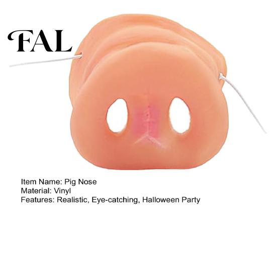 Festival Masquerade Prop Realistic Pig Nose, Soft Snout Nose Masque with Elastic Kids Adults Costume Band, Animal Accessories for Halloween