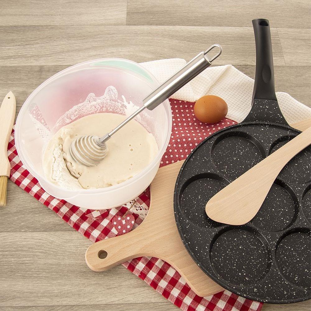 Steel Spiral Kitchen Whisk for Beating Eggs, Cream, Sauces