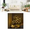 LED Tabletop Bonsai Tree Lamp USB Tree Lamp Christmas Bedroom Decoration Table Night Light Black 48