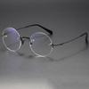 Pure Titanium Glasses Frame Men Rimless Prescription Square Eyeglasses Women Frameless Myopia Optical Eyewear Spectacles