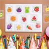 50Pcs/Set Wrapped Candy. Fruit Emoji PET Stickers Waterproof DIY Fashion Doodle Decals Stickers