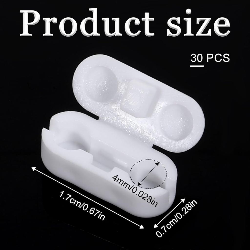Ball Chain Connectors 30 Pcs Roller Shade Beaded Connector White Plastic Beaded Chain Connector Connector Clips for Blind Cord Vertical Roman Roller