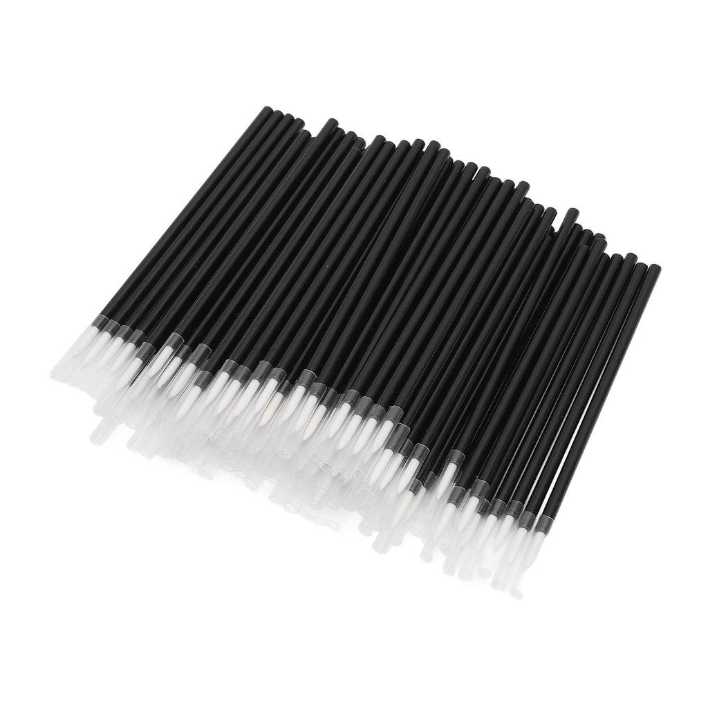 100 шт. черные кисти для подводки глаз аппликаторы косметические палочки для подводки глаз карандаши для губ инструмент для макияжа с