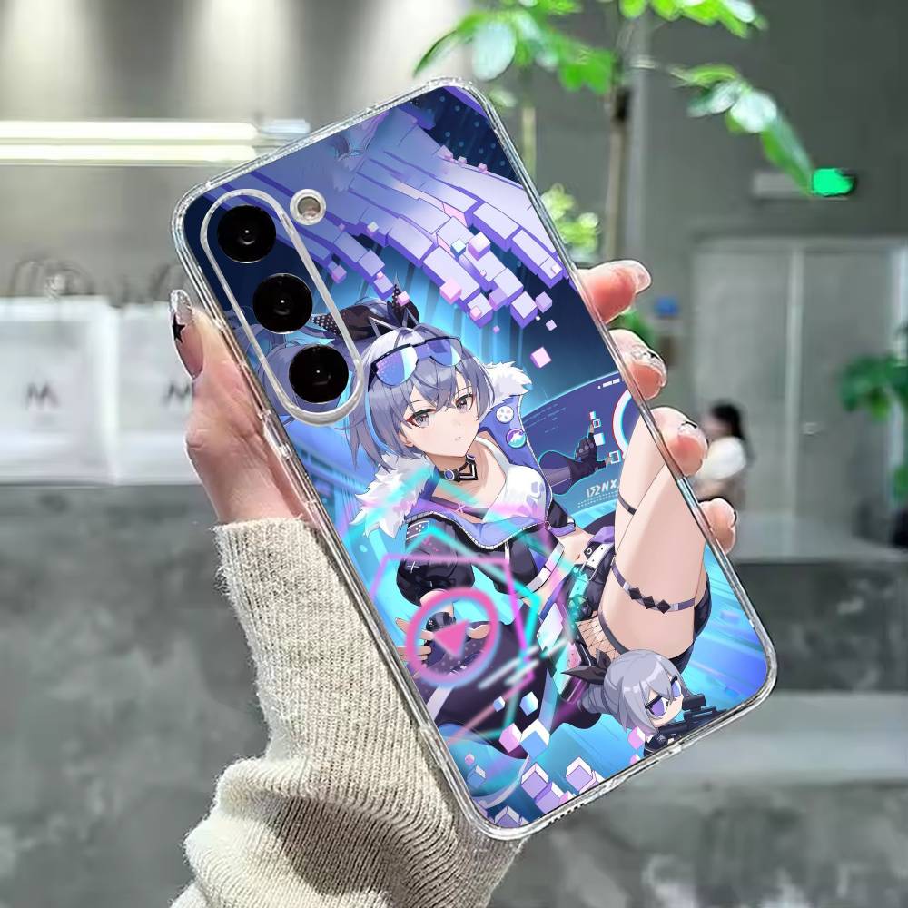 Чехол для телефона H-Honkai Silver Game Wolf для Samsung Galaxy A91,80,73,72 ,71,53,52,32 ,31,22,21s,20, Прозрачный чехол