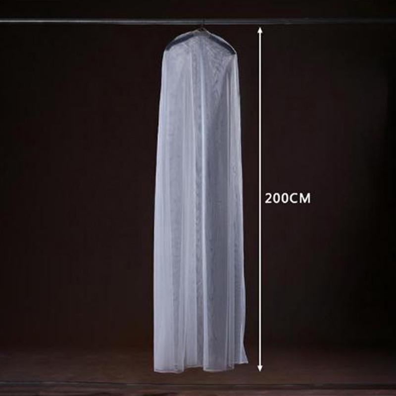 Длинный 160/180/200см Прозрачный Мягкий Тюль Чехол от Пыли для Домашней Одежды Свадебного Платья Одежды Свадебного Платья Защитник Сетчатая Пряжа