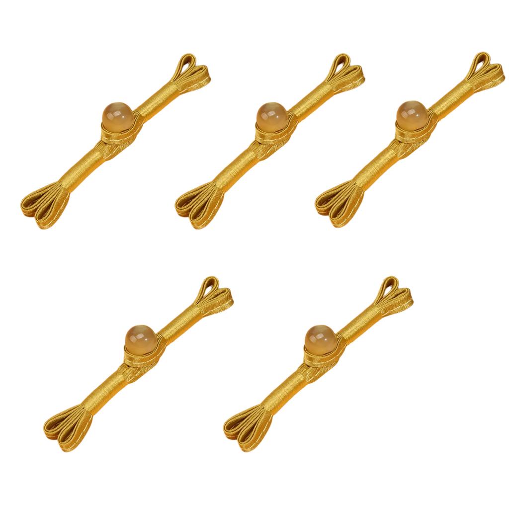 5PCS Chinese Cheongsam Buttons Traditional Costume Ornament Closure Buttons for Sewing Sweater Cardigan Evening Gowns