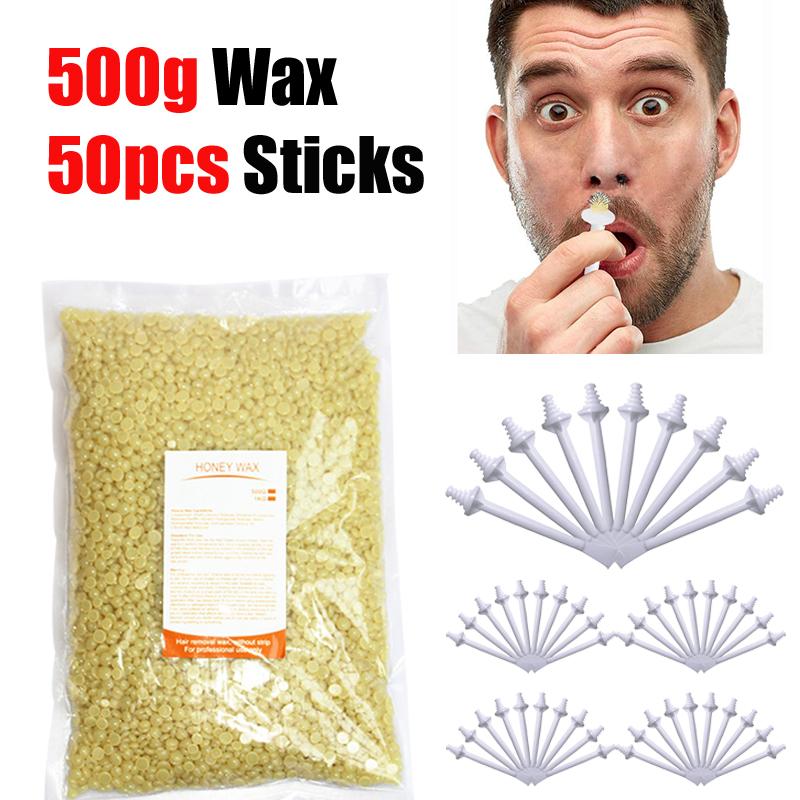 Набор для восковой эпиляции носа | В наборе воск и аппликаторы | Набор для удаления волос для мужчин и женщин Безболезненное удаление волос в носу очистка