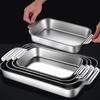 Large Capacity Tray Roasting Tray Roasting Plate Kitchen Bakewares StainIess Steel Material Suitable for Outdoor Picnics