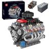 MOULD KING 10171 V8 Engine Model Kit -487 Pieces Mini Engine DIY STEM Project, Adult Hobby Building Block Kit