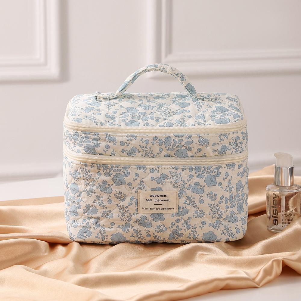 Floral large-capacity cosmetic bag waterproof portable travel storage bag
