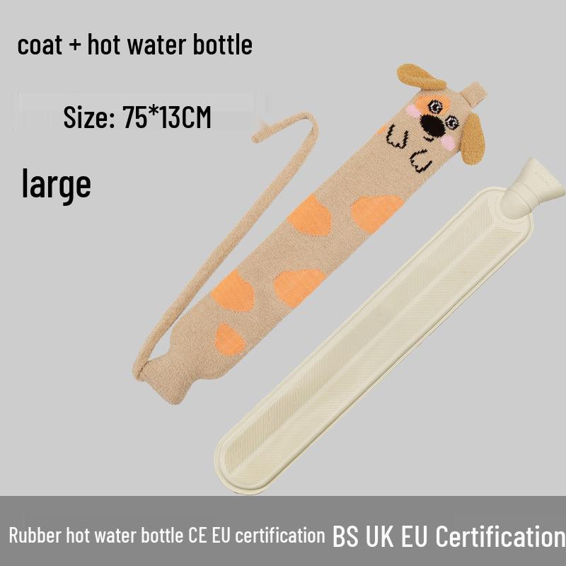 Explosion-Proof Hot Water Bottle: Rubber Design for Stomach and Feet, Long-Lasting Warmth