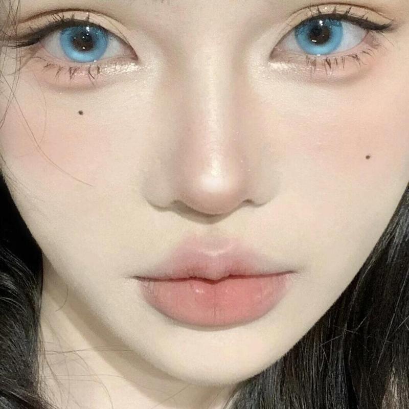 Mill Creek 2 шт. Синие контактные линзы с радужной оболочкой Яркие 14,2 мм Косплей Аниме Глаза Люминесцентное тело Летние синие контактные линзы для ежегодного использования