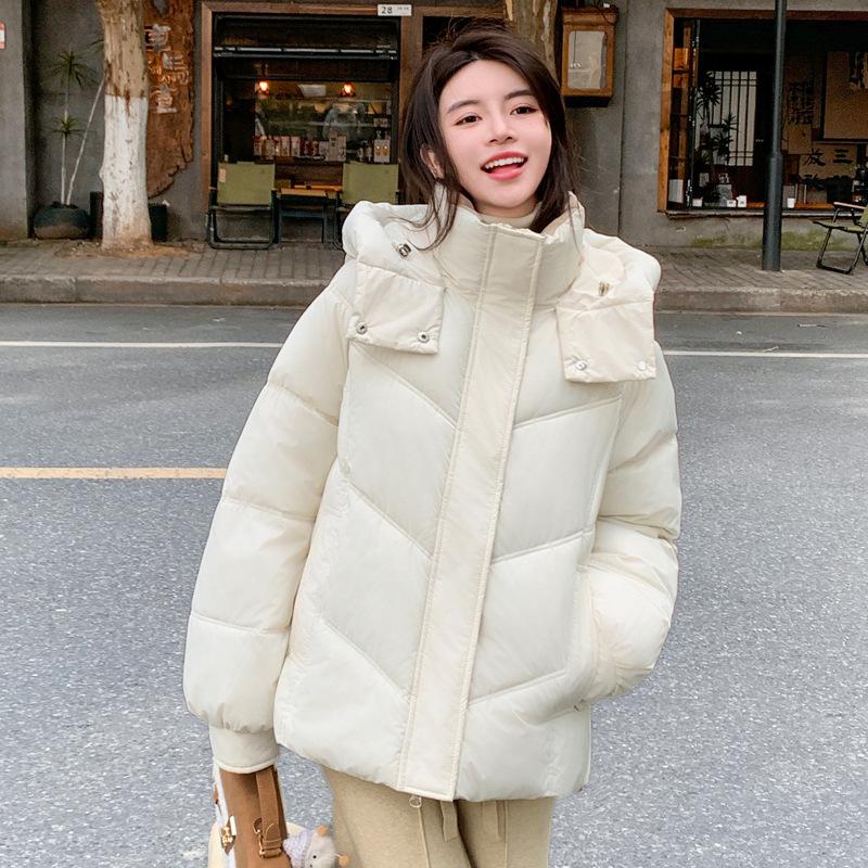Женская новая корейская версия короткая свободная утепленная пуховая одежда студенческая зимняя куртка куртка