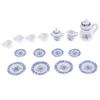 15Pcs Dollhouse Miniature Tableware Porcelain Ceramic Coffee Tea Cups Set Toys