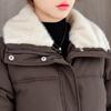 Fashion Women's Winter Jackets Faux Fur Collar Casual Thick Short Parkas Female Warm Coat