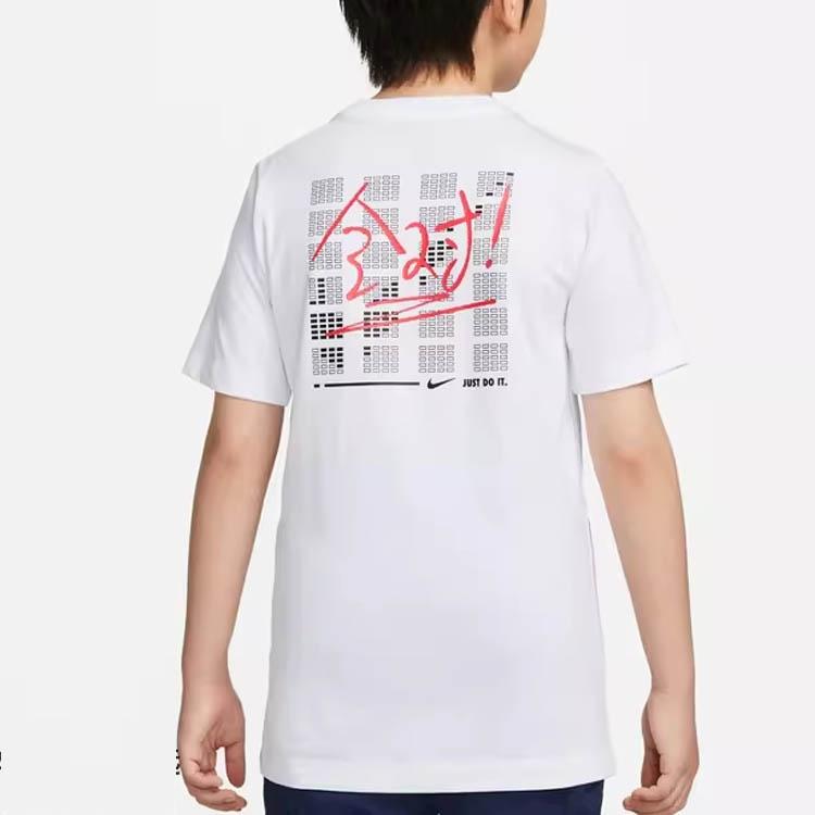 Nike Kids T Shirts Crew Neck Moderate Kids' FN3712-100