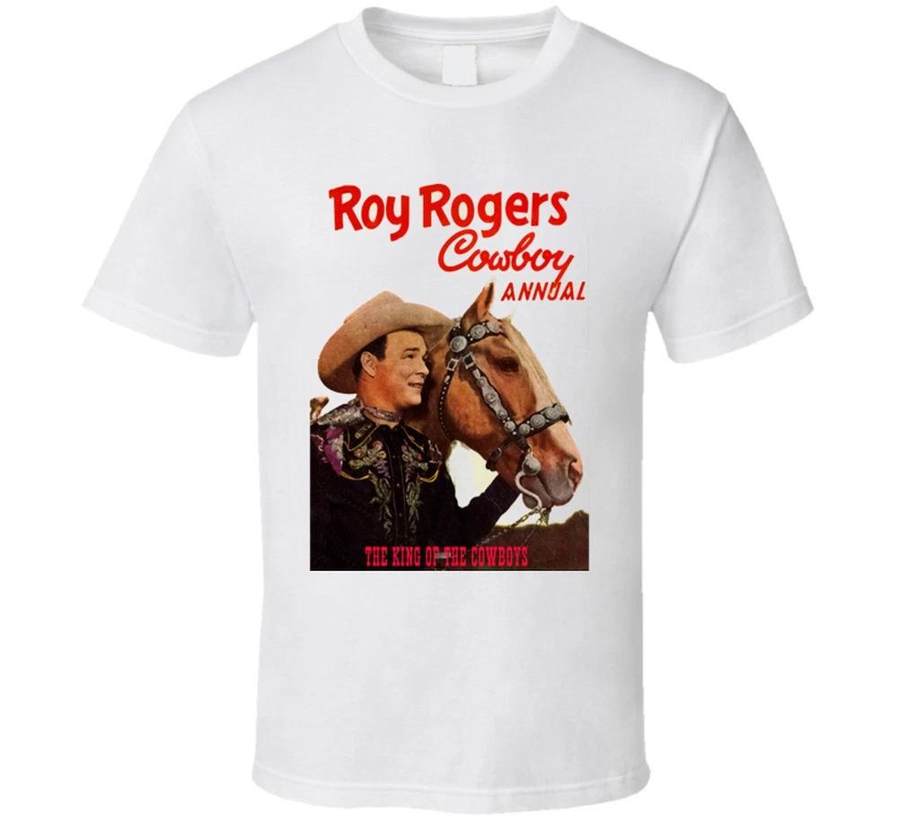 Roy Rogers Retro Vintage T-shirt Tops Tees Unisex Western Tee Cowboy 50s Cow Boy Guns