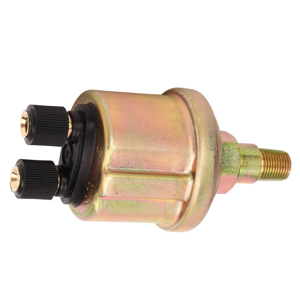 Diesel Generator Oil Pressure Sensor 1 8NPT Gold Matte Double Head Oil Pressure Sensor for VDO 0‑10Bar