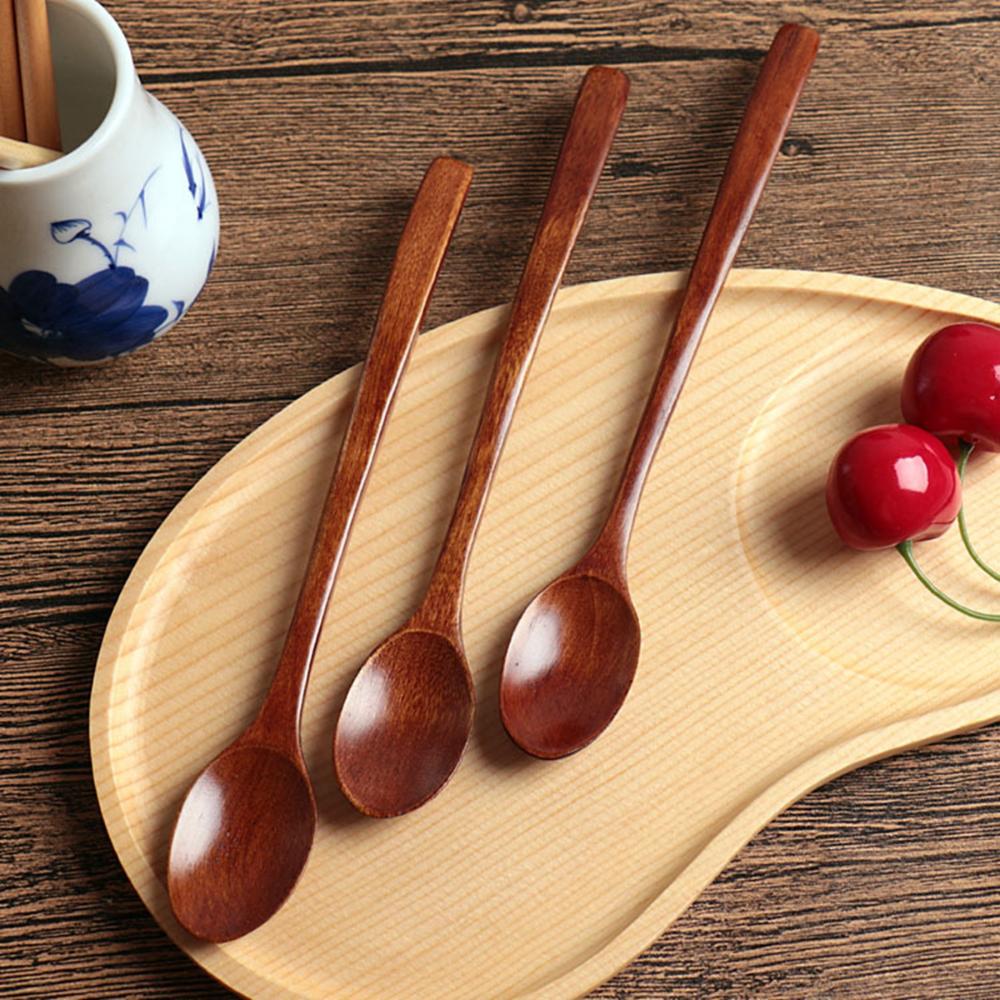 Kids Eating Eco-Friendly Japanese Style Dinnerware Wooden Spoons Tableware Kitchen Utensil Cutlery