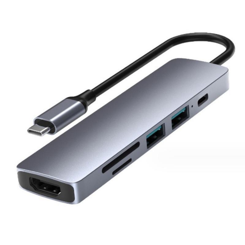 8-в-1 USB C Док-станции USB C Хабы с HDMI 4K30Hz PD55W для Ноутбуков Планшетов / SD-кардридер Быстрая Зарядка