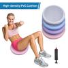 PVC Yoga Balance Pad with Air Pump Wobble Balance Cushion Board Inflatable Massage Wiggle Seat Balance Stability Training Core Workout Sensory Disc