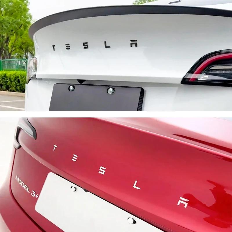 JXWV8 3D ABS Логотип Эмблема Tesla Буквы Значок на багажник автомобиля Задняя наклейка с буквами Гальваническое покрытие Для MODEL 3 MODEL S X Модифицированные аксессуары
