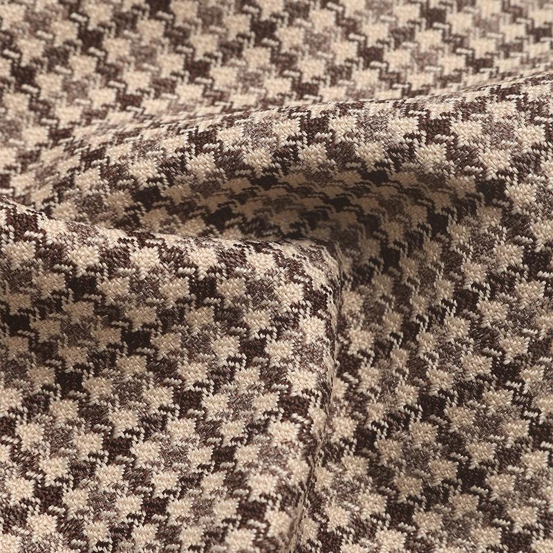 Женский приталенный пиджак из ткани с узором "Гленчек" (houndstooth) цвета Millefiori Brown, Осень/Зима 2026