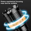 50W Portable Mini LED Flashlight Zoomable Tactical Torch Long Range Spotlight 3Mode Camping Lantern Outdoor Emergency ABS Floodlight