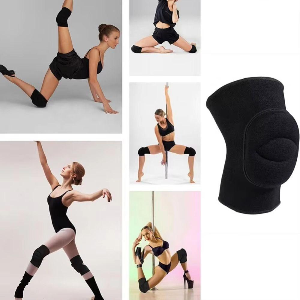 1 Pair Anti Collision Dance Knee Pads Yoga Elastic Knee Pads Sponge Sports Knee Pads  Outdoor Sports