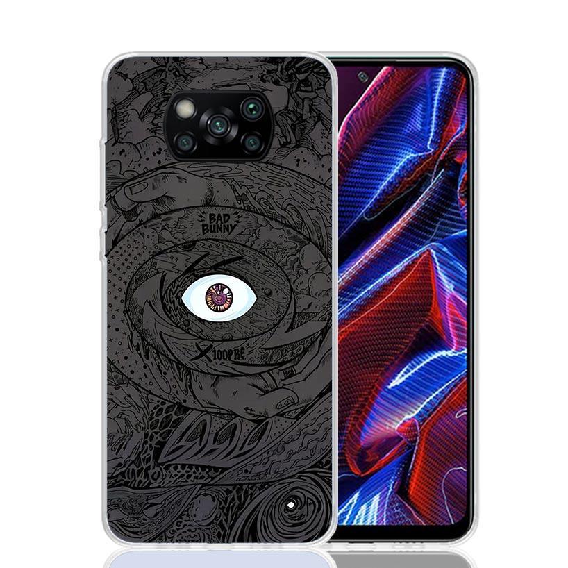 Чехол для телефона Bad Bunny X100pre для Xiaomi Poco X7 X6 X5 Pro F7 Ultra Redmi 15C 15 13 13C 12 12C 10 10A 10C 9 9A 9C 9T Обложка Poco X