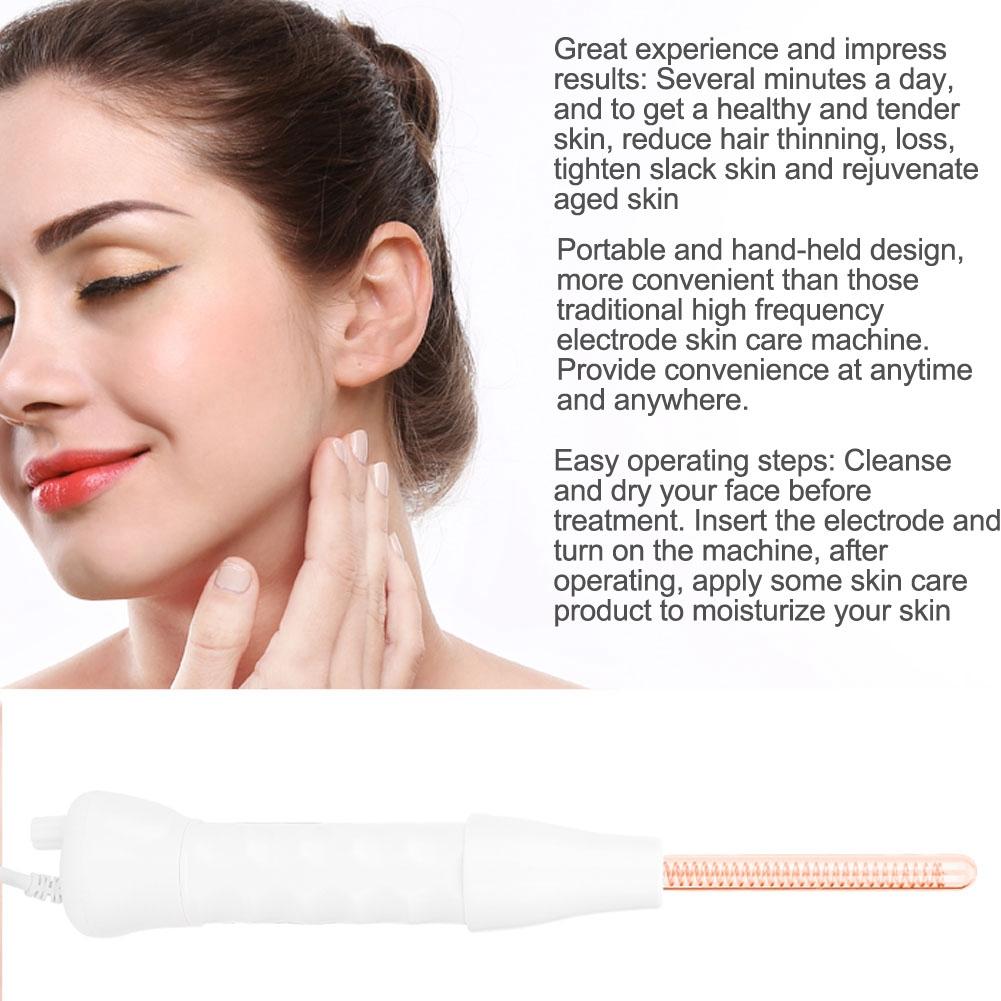 Portable Handheld High Frequency Electrode Machine Face Skin Care Acne Removal Instrument 02#