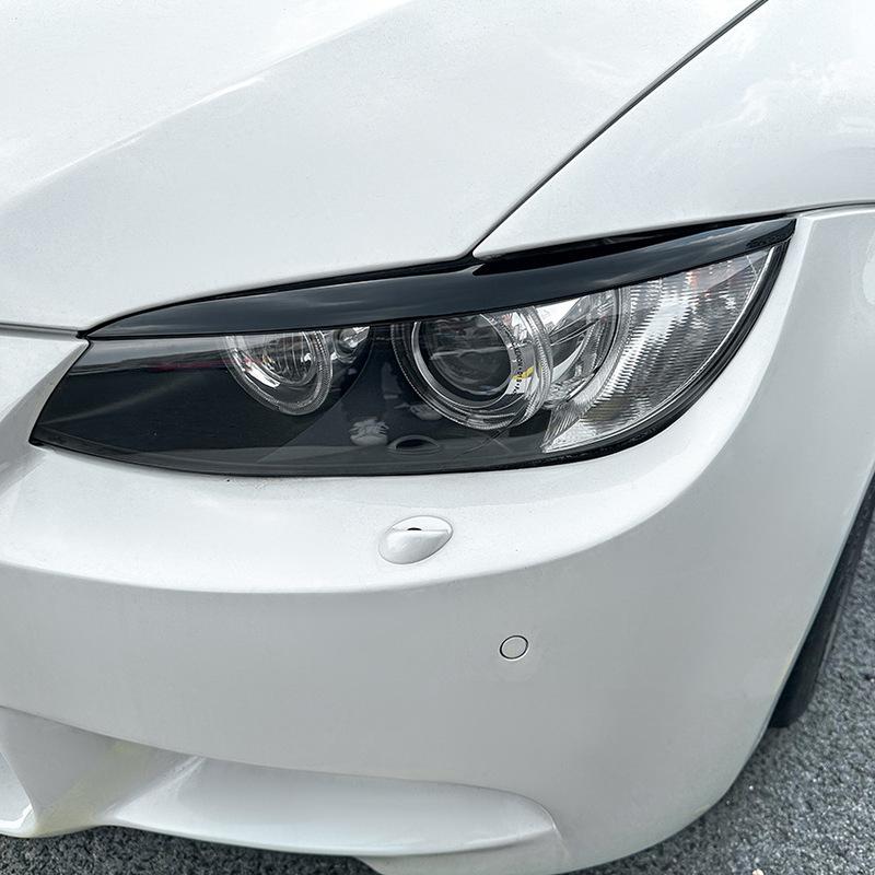 Для BMW E92 E93 2 шт. ABS Глянцевые Накладки на фары Веки 3 Серия 325i 330i 330d 335i 335d Дорестайлинг 3D Наклейки Автоаксессуары