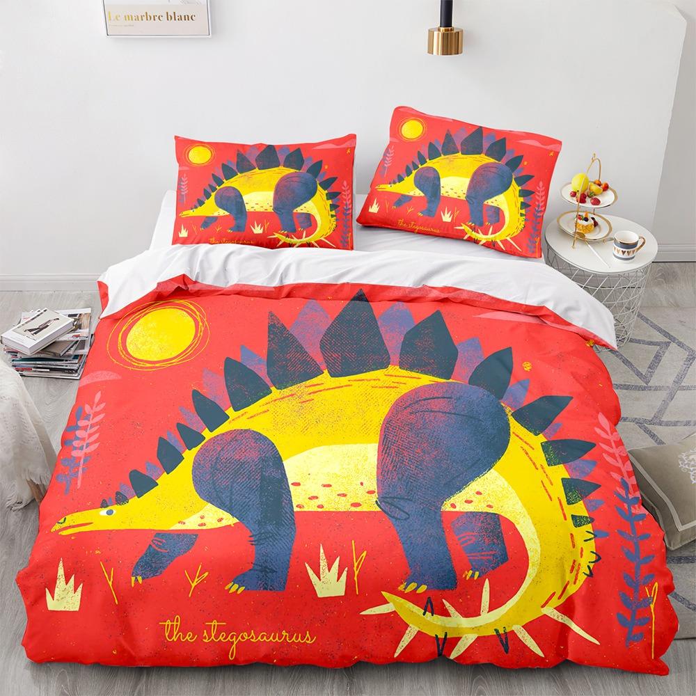 Cartoon Dinosaur Bedding Sets Comforter Quilt Bed Cover Duvet Cover Pillow Case 2-3 Pieces Sets Home Decor Bedroom Decor