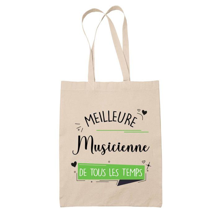 Tote bag - PLANETEE - Musicienne meilleure femme de tous les temps - Coton naturel - Imprimé en France - Anses solides
