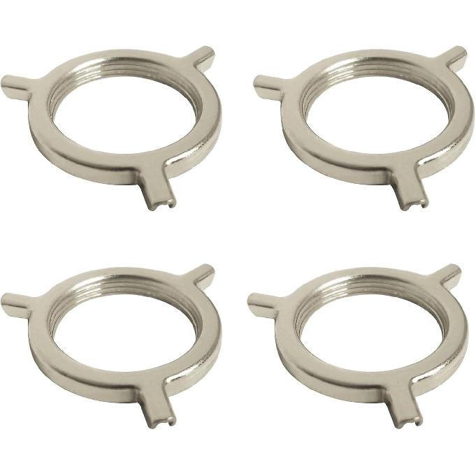 GY & CK® Lamp Shade Making Material 3-Way Threaded Uno Adapter, Threaded UNO Fitter Adapter Fit for 11 Gauge Wires, Nickel (4 pcs/Pack)