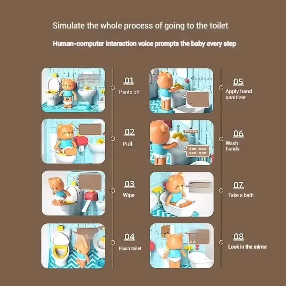 Enlightenment Toy Funny Electronic Toilet Toy Restroom Puzzle Toy Birthdays Christmas Gifts