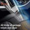 Автомобильный пылесос со светодиодной подсветкой, 120 Вт, высокая мощность, 2000 мАч, беспроводной перезаряжаемый портативный пылесос двойного назначения с сильной мощностью всасывания, автомобильные принадлежности