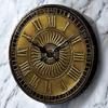 Настенные часы из дерева и латуни ручной работы / 12 дюймов (30 см) / Чистая латунь