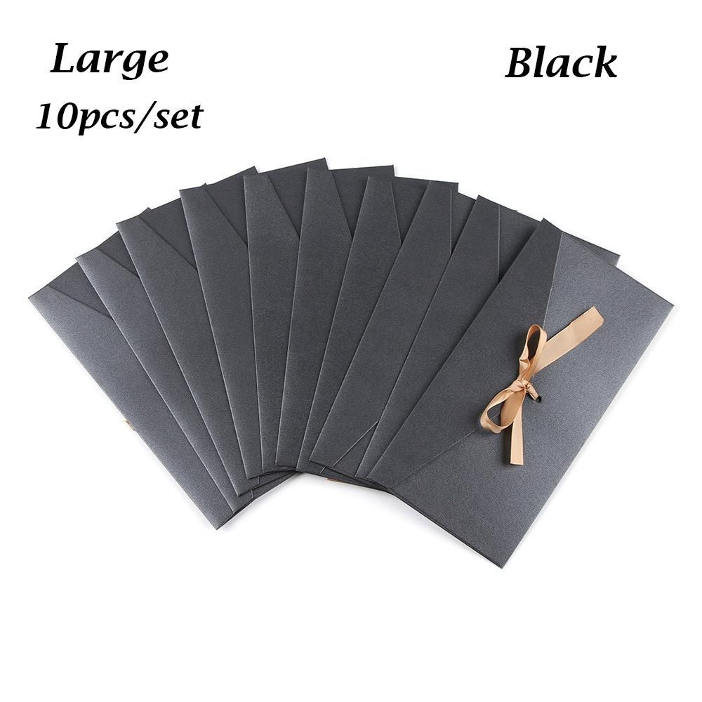 Приглашенный Ретро Креативный Бантик Лента Почтовый Ящик Перламутровый Бумажный Конверт Поздравительная Открытка Сумки Конверт