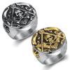 Нержавеющая сталь титан масонская благотворительность тотем череп панк винтажные кольца для мужчин женщин пара друзья подарок ювелирные изделия Boh