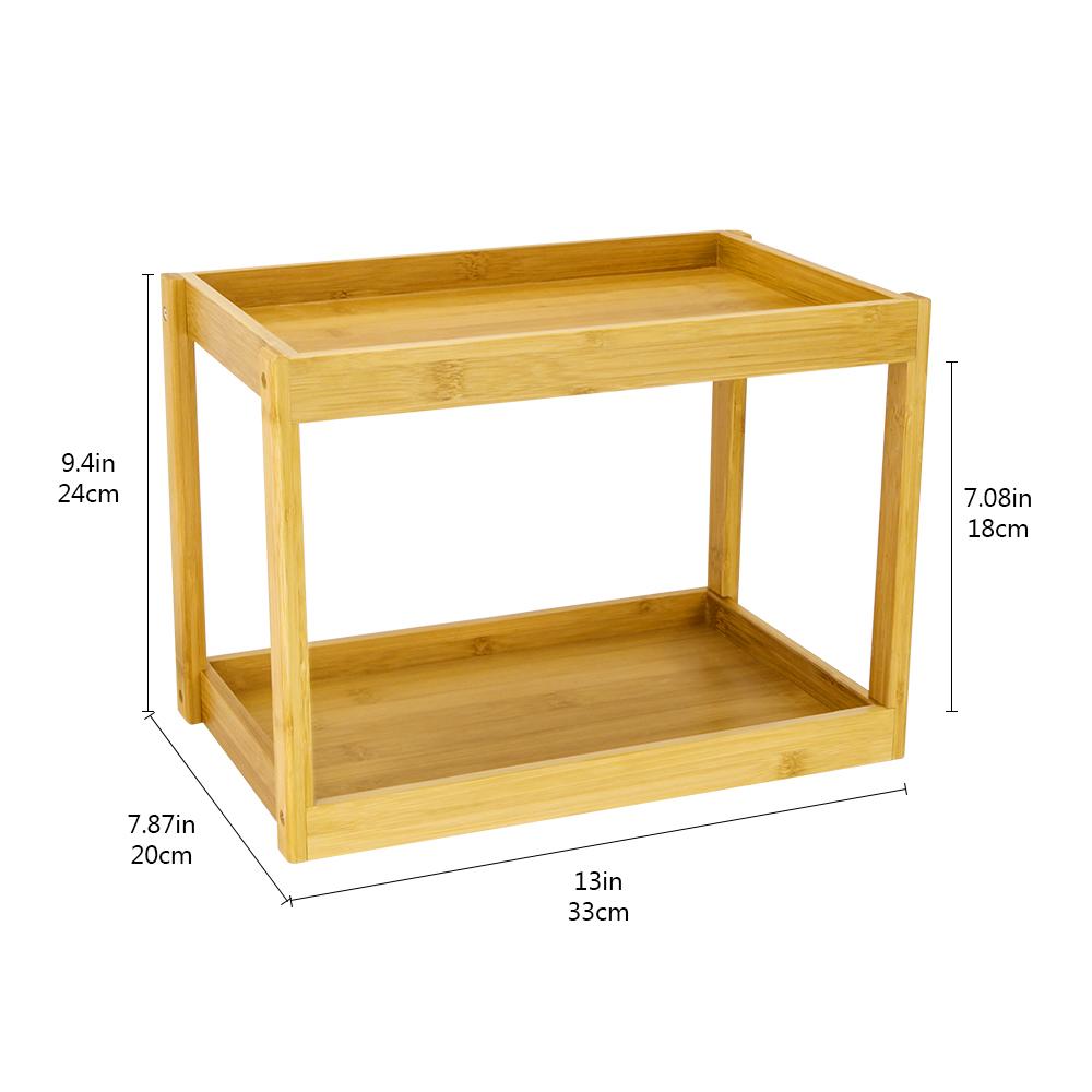 Makeup Organizer Bamboo Bathroom Shelf For Cosmetics Perfume Lipstick Skincare Organizers Bathroom Countertop Organizer