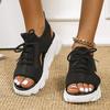 Fashion 2024 Summer Platform Flying Woven Sandals for Women Shoe Breathable Sneakers Casual Open Toe Sandalias Big Size Sandales