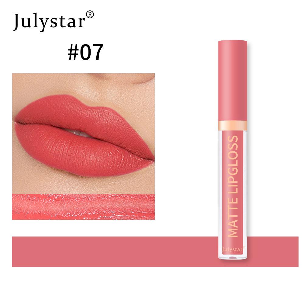 Julystar 12 Color Long Lasting Liquid Lipstick Matte Lip Gloss Women Sexy Beauty Makeup Cosmetic